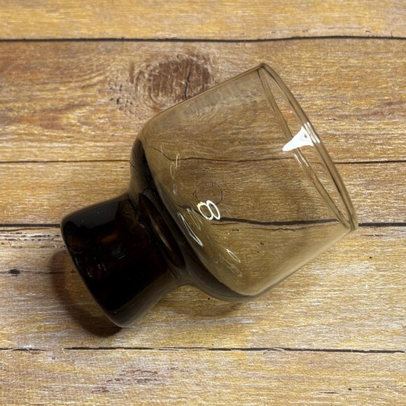 Vintage Crown Crystal Kaaru “Regis” Smokey Quartz Footed Spirit Glasses Set of 6 - Picture 6 of 8